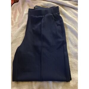 LOFT‎ Women's Navy Blue Pull On Dress Pants Size Small Elastic Waist Work